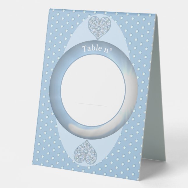 Plaque De Table Céramique Lace Bleu clair (Recto)