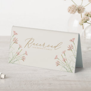 Plaque De Table Charme Élégant Creamy Wild Flower Mariage Siège