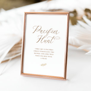 Plaque De Table Chasse Neutral Boho Baby Brunch Pacifier