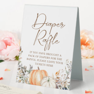 Plaque De Table Citrouille Automne Baby shower d'automne Déchets R