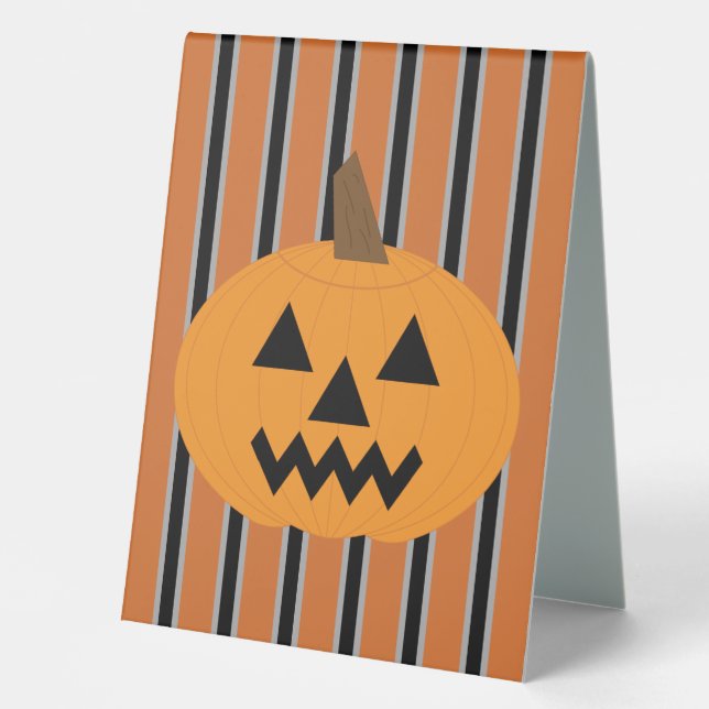 Plaque De Table Citrouilles d'Halloween amusants et fantaisistes (Recto)
