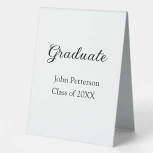 Plaque De Table Classe de fin d'études de 20XX simple graduation m