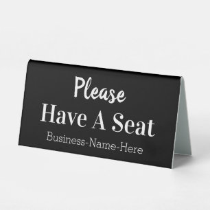 Plaque De Table Classé "S'Il Vous Plaît Assis"