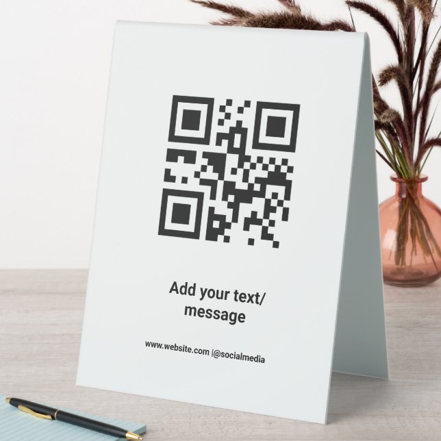 Plaque De Table code barre personnalisé simple ajouter votre site  (En SItu (Tableau))
