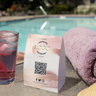 Plaque De Table Code QR personnalisé Scan pour suivre l'entreprise