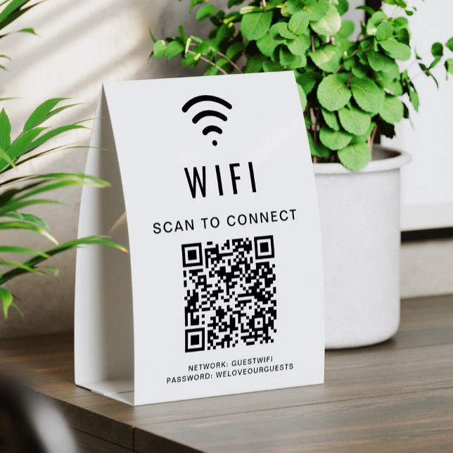 Plaque De Table Code QR WiFi (Créateur téléchargé)