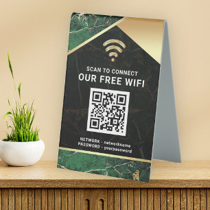 Plaque De Table Code QR Wifi Personnalisé de Mot de Passe de Résea