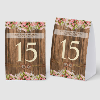 Plaque De Table Cœur Monogramme avec Roses Roses Pink has been rep