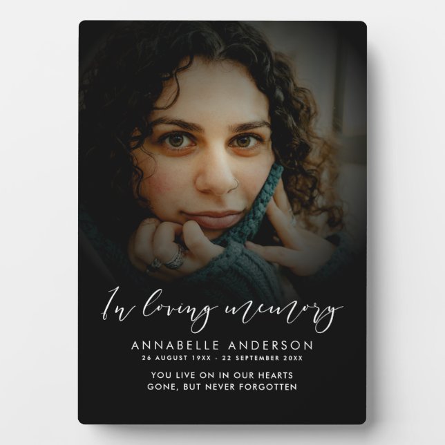 Plaque de table commémorative photo moderne avec c (Devant)