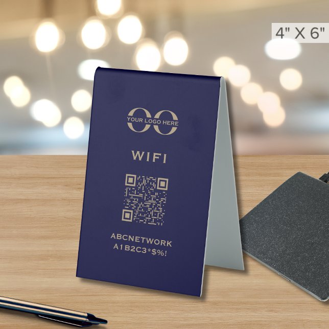 Plaque De Table Connexion Wi-Fi Logo personnalisé Code QR Panneau  (Créateur téléchargé)