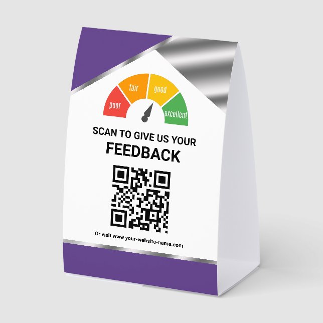 Plaque De Table Contactless QR Code Customer Feedback (Recto)