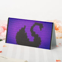 Cool bleu violet noir Swan Designer Crochet Imprim