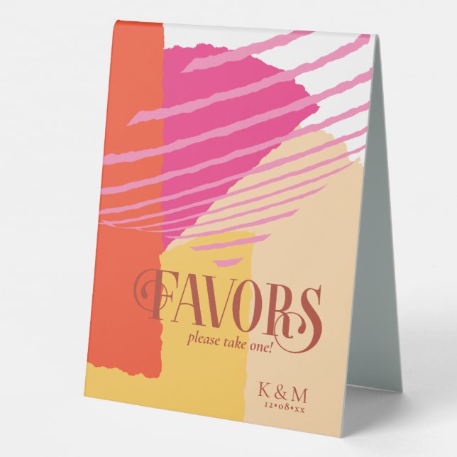Plaque De Table Couleur bloc mariage Faveurs Summer ID740 (Verso)
