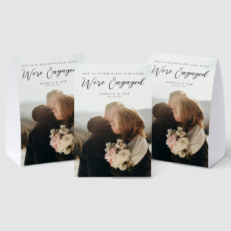 Plaque De Table Couple Photo Engagement Party Welcome Table Sign
