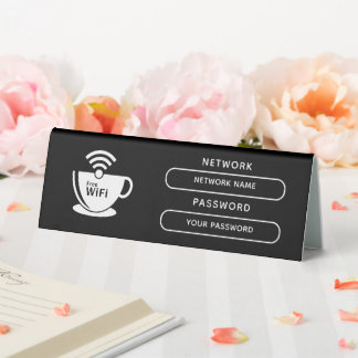 Plaque De Table Create Your Own Modern Wifi Password Network