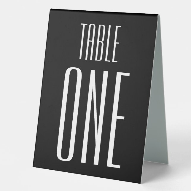 Plaque De Table Créer votre propre - Numéro personnalisé (Recto)
