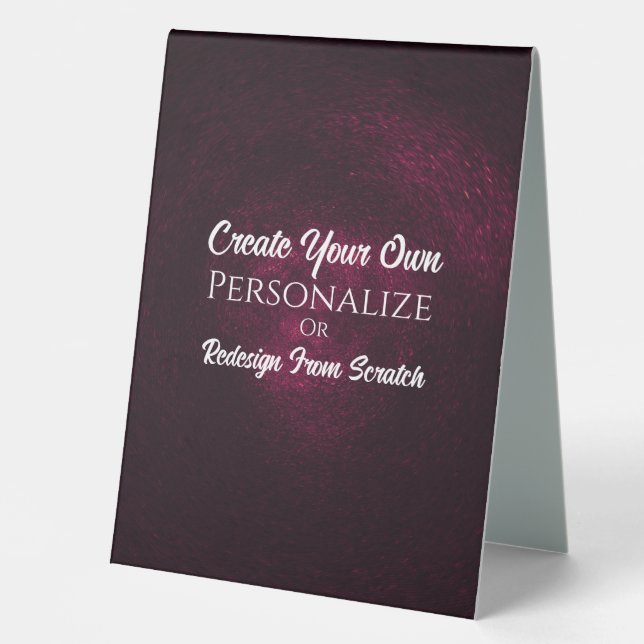 Plaque De Table CREEZ VOS PROPRES CARTES! Personnaliser (Recto)