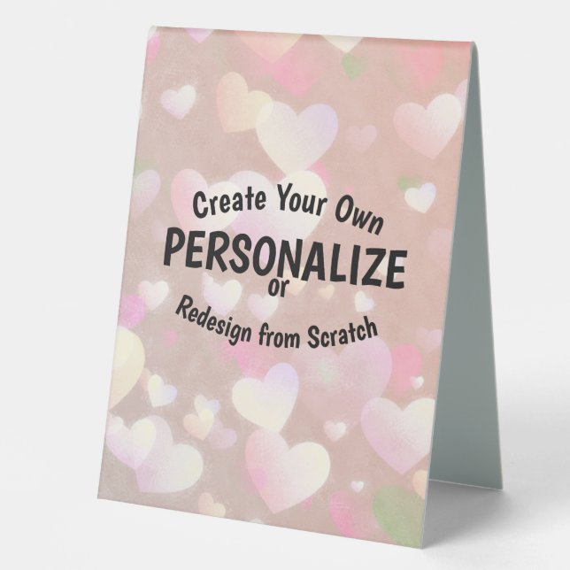 Plaque De Table Créez votre propre (Recto)