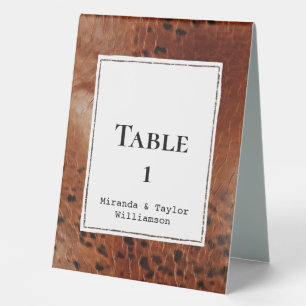 Plaque De Table Cuir Brown Faux