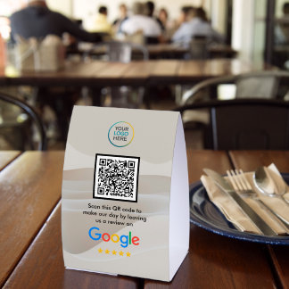 Plaque De Table Custom Google Review QR Code Acrylic Table Sign