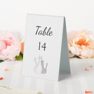 Plaque De Table Cute Cats Mariage Réception Simple Élégant