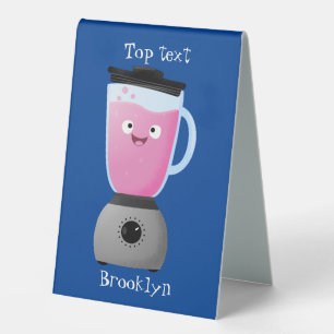 Plaque De Table Cute happy food mixender cuisine appareil dessin a