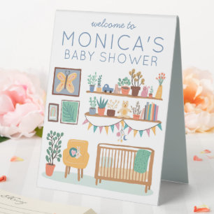 Plaque De Table Cute Nursery BABY SHOWER sur mesure