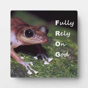Plaque de table de grenouille avec de l'Easel