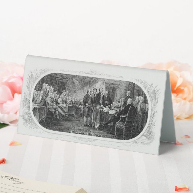 Plaque De Table Déclaration d'indépendance : Projet de loi de 2 $, (In SItu (Mariage))