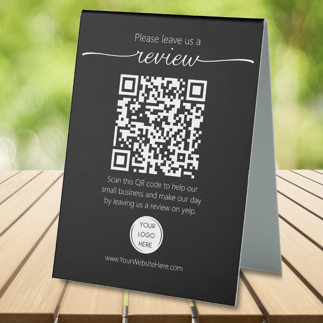 Plaque De Table Demande d'avis sur une petite entreprise par code  (Créateur téléchargé)