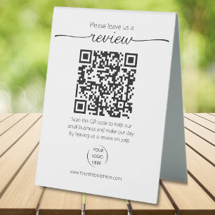 Plaque De Table Demande d'avis sur une petite entreprise via code