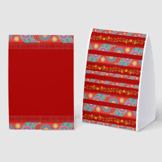 Plaque De Table Desi Wedding Style Deep Red Design