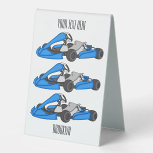 Plaque De Table dessin animé de Kart racing