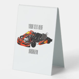 Plaque De Table dessin animé de Kart racing