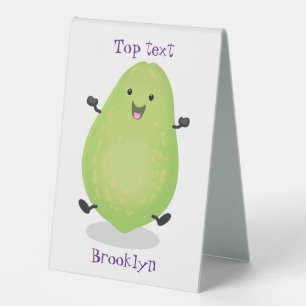 Plaque De Table dessin de la patte papaye de Cute kawaii