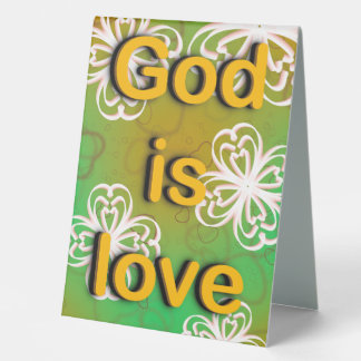 Plaque De Table dieu est amour