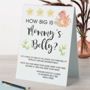 Plaque De Table Dinosaur La taille est maman ventre Tableau