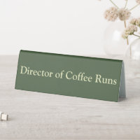 Directeur des Courses de Café Drôle de Bureau Vert