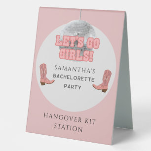 Plaque De Table Disco Cowgirl Bachelorette Weekend Hangover Kit