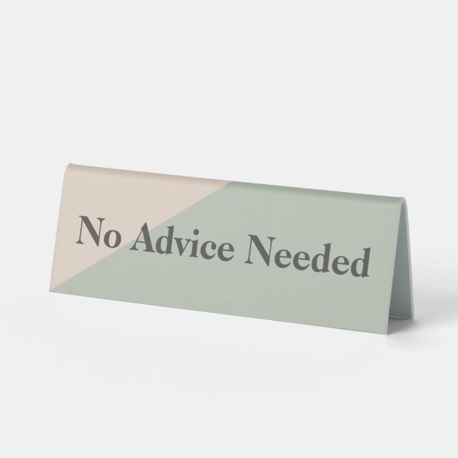Plaque De Table Do Not Disturb No Advice Needed Productivity (Recto)