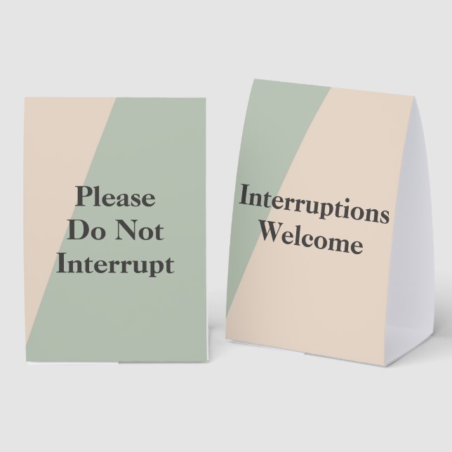 Plaque De Table Do Not Disturb Quiet Space Available Productivity (Recto/verso)