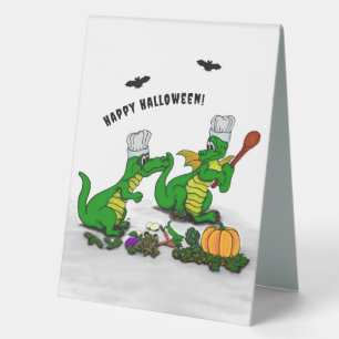 Plaque De Table Dragons - Joyeux Halloween ! Aujourd'hui je vais c