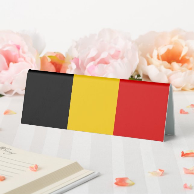 Plaque De Table Drapeau de Belgique (In SItu (Mariage))