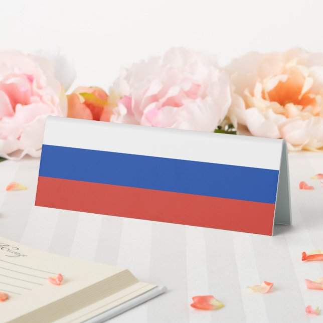 Plaque De Table Drapeau de la Russie (In SItu (Mariage))