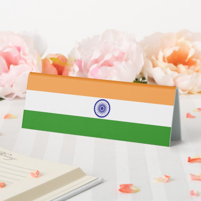 Plaque De Table Drapeau de l'Inde (In SItu (Mariage))
