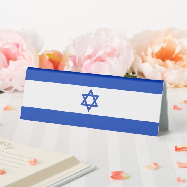 Plaque De Table Drapeau Israël (In SItu (Mariage))