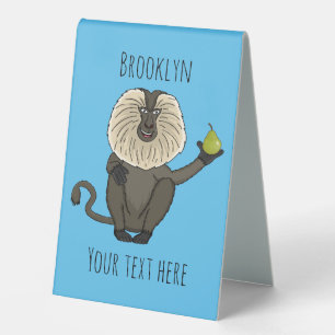 Plaque De Table Drôle singe-singe macaque à queue de lion