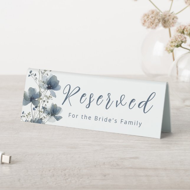 Plaque De Table Dusty Blue Botanical Wedding (En SItu (Tableau))