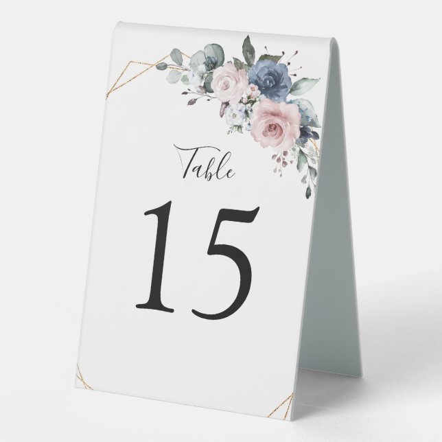 Plaque De Table Dusty Blue Mauve Vert Floral Géométrique (Verso)