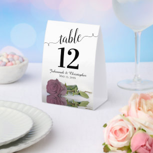 Plaque De Table Elégant Dusty Mauve Rose Rose Mariage Numéro de ta